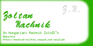 zoltan machnik business card